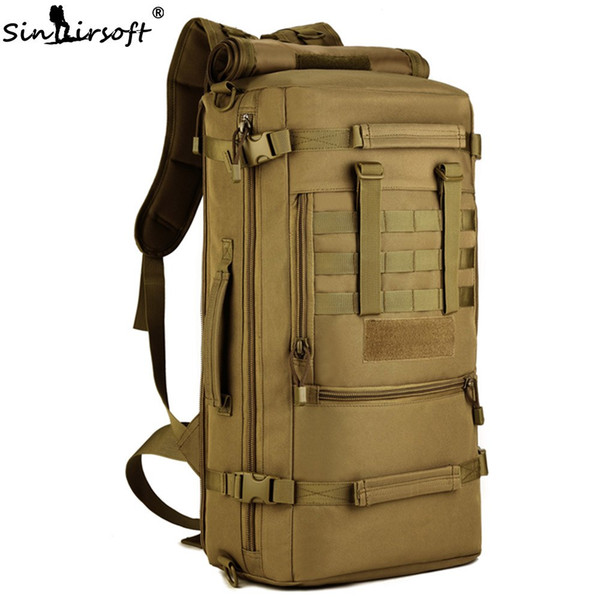 SINAIRSOFT Hot 50L Tactical Backpack Camping Bags Outdoor Sport climbing bag Men's Cycling Hiking Rucksack Travel Camouflage Laptop Backpack