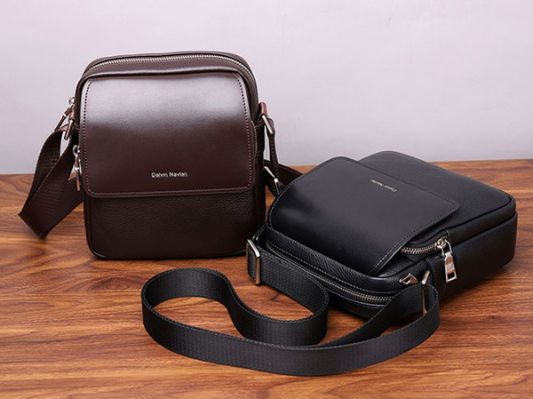 2019 High quality Genuine Leather crossbody bags for men fashion shoulder bags casual business christmas gifts