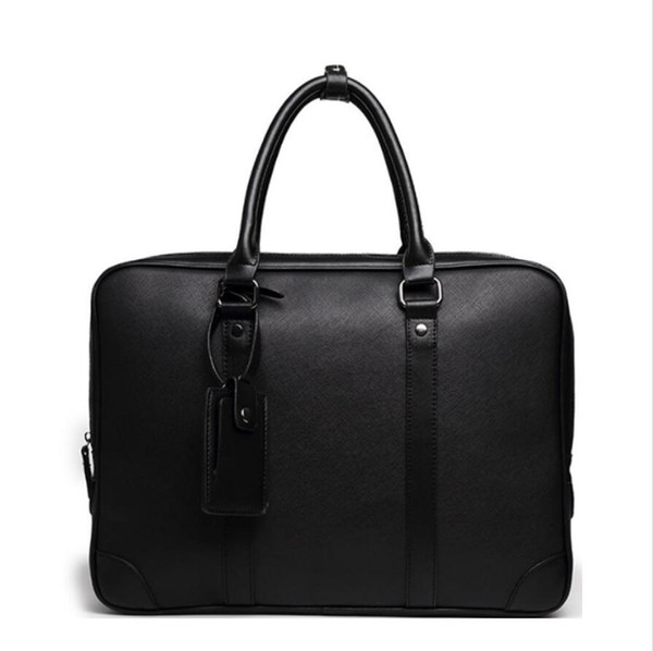 Alena Culian Men's Leather Briefcase Laptop Office Document Bags For Men Business Bag Handbag Male Messenger Bag Portafolios