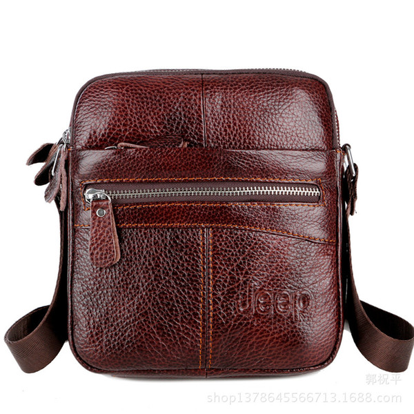 New Style Leather Men's Bag Shoulder Bag Crossbody Bags Business Leisure Korean-Style Trendy Fashion Men's