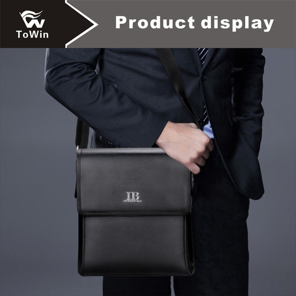 High Quality PU Leather Briefcases Men Fashion Bag Shoulder Bags Casual Crossbody Bag Handbag Bags Wallet SET 2019 Free Shipping Wholesale