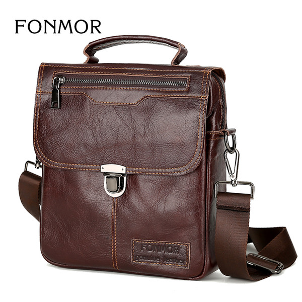 FONMOR Multifunctional Fashion Brand Genuine Men Leather Shoulder Messenger Bag Men Business Bag High Quality Briefcase