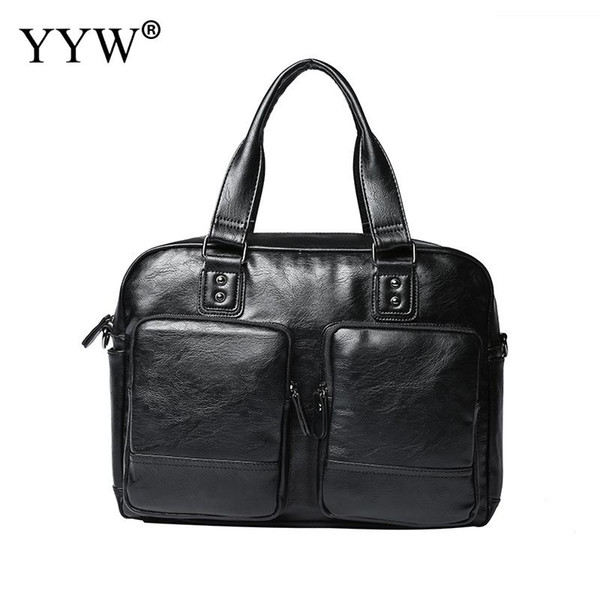 Large Capacity Men'S Executive Briefcase Business Male Bag Large Laptop Bags For Men Pu Leather Handbag A Case For Documents