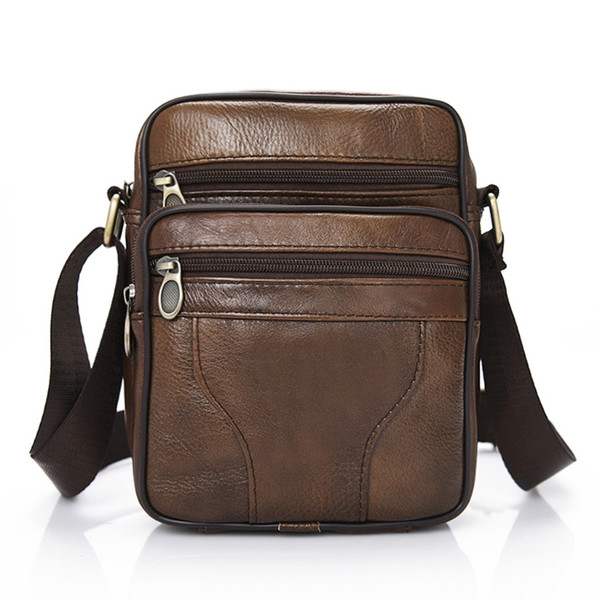 Casual Men Leather Vintage Shoulder Bag Messenger Crossbody Bags Handbag