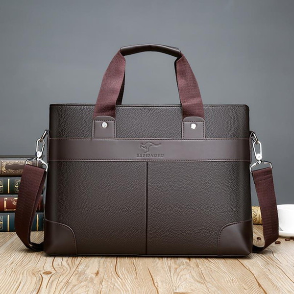 Designer Business Bags Casual PU Leather Mens Messenger Bag Vintage Men's Crossbody Bag Bolsas Black Brown Laptop Bag #d9nf