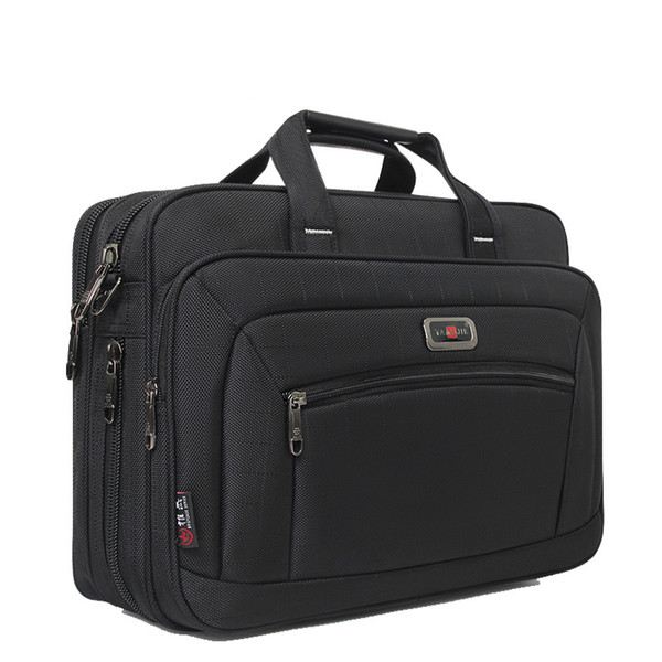 Men Oxford Fabric Waterproof Business Briefcase Black Laptop Notebook Case Large Capacity Men Bag Document Bag