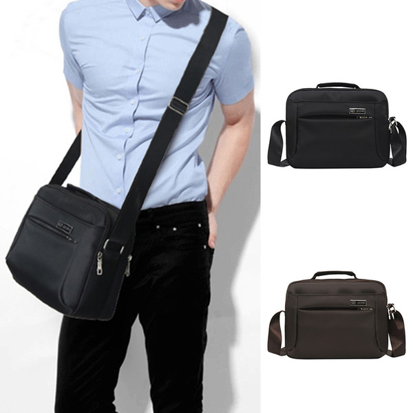 Briefcase Men's Fashion Casual Solid Color Business Shoulder Bag Outdoor Messenger Bags