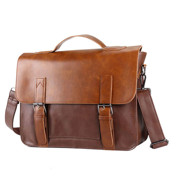 Multifunction Men'S Handbags Laptop Bag Male Bolsa High Quality Leather Waterproof Bags Men'S Messenger Shoulder Bags Luxury HotMX190905