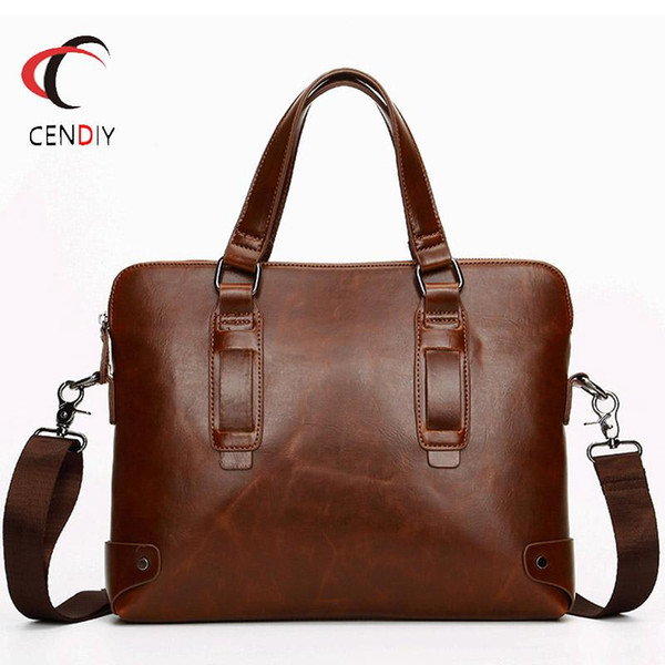 Fashion Leather Handbag Men Briefcase Travel Messenger Bag for Men Travel Bag Male Business Shoulder Bags