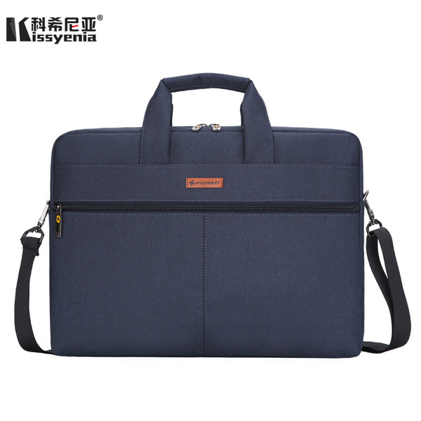 Kissyenia 14 inch Laptop Briefcase Men Business Travel Handbag A4 Computer Bag Anti theft Portfolio Travel Shoulder Bags 1037