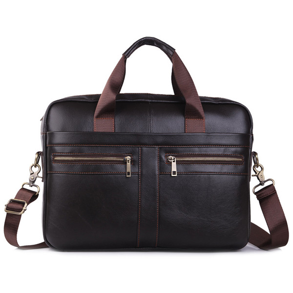 2019 Men Briefcase Genuine Leather Messenger Bag Men Laptop Bag Leather office Totes Men's Bags Male Briefcase Computer Bags