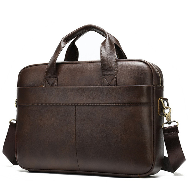 Man Handbag Briefcase Messenger Bag Men's Genuine Leather Laptop Bag Men's Briefcases Office Business Tote For Document