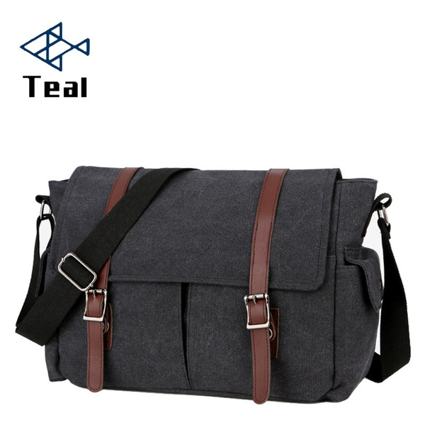 2020 Men Canvas Briefcase Travel Suitcase Messenger Shoulder Tote Handbag Large Casual Business Laptop Multifunction