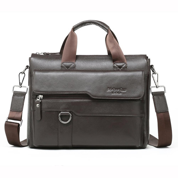 Men Briefcases Genuine Leather Men's Bag male business Computer Laptop Document Crossbody Bags Messenger Bag Totes