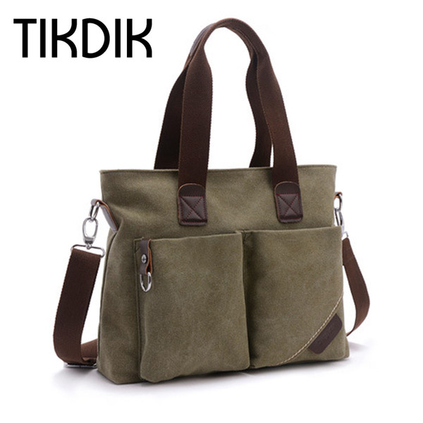 Men Briefcase Business Shoulder Bag Canvas Messenger Bags Man Handbag Tote Bag Casual Travel Sac Hommes maleta cartable