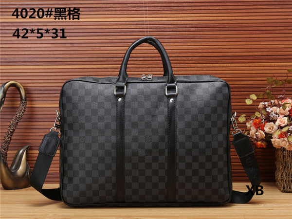 Wholesale- Designer File package Men's bag 14 inch laptop pu leather messenger bags men briefcases bags portfolio 42*5*31cm business