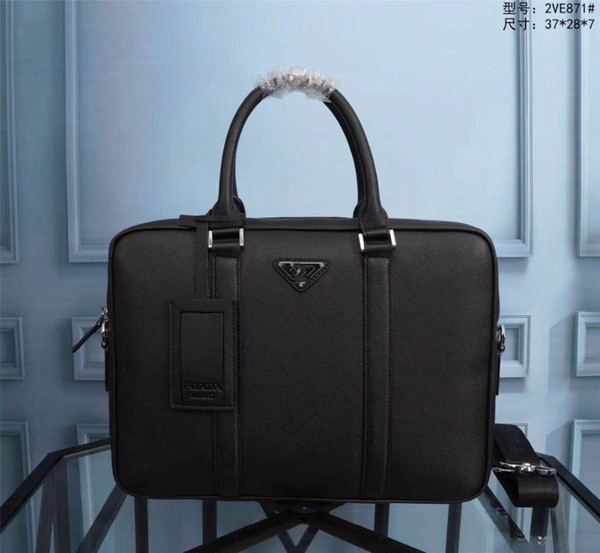 2018 new men's handbags, briefcases factory direct inner and outer leather original quality