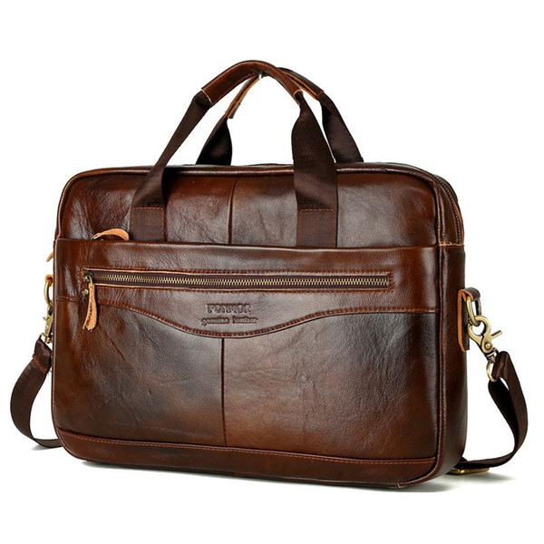 Cow Leather Briefcase Bags Male Business Bag Men's Handbag