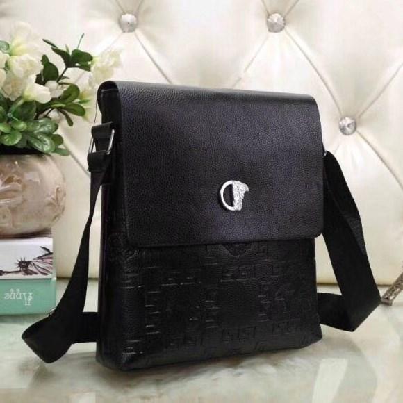 New sell well brand men briefcase fashion casual shoulder bag high quality black and brown leather office bag