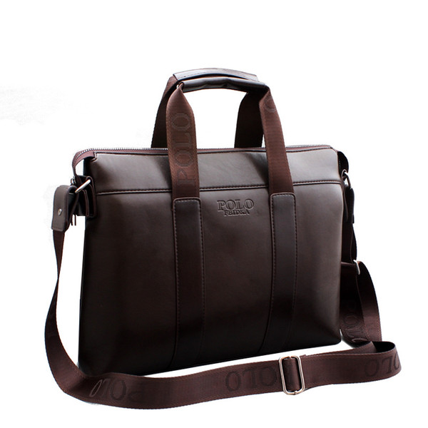 2018 Famous Brand Designer Briefcase Simple Mens Leather Briefcase Solid Large Business Man Bag Laptop Bag Messenger Bag for Men