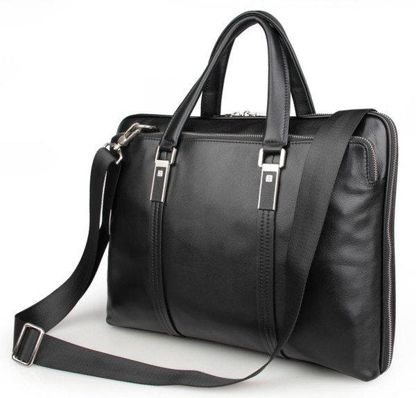 Gentleman's demeanor Gentleman's leather Business Bag Briefcase Men's handbag Atmospheric steady handbag