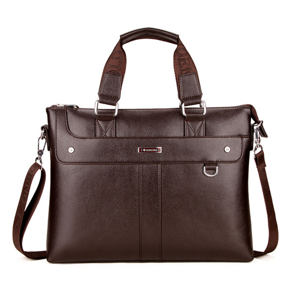 Men PU Leather Briefcase Business Handbag Shoulder Messenger Bag Computer Laptop Handbag Bag Men