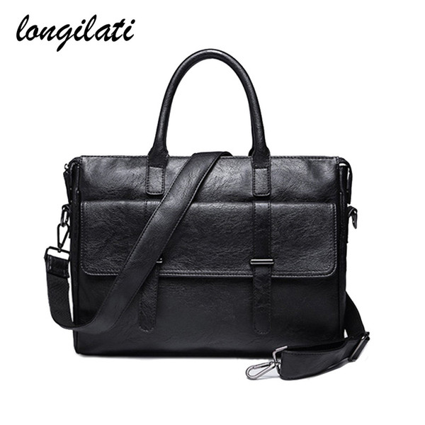 Men Laptop Briefcase Leather Business Casual Tote Bags Mens Office Work Bags Computer Shoulder Crossbody Bag Handbag Maletin