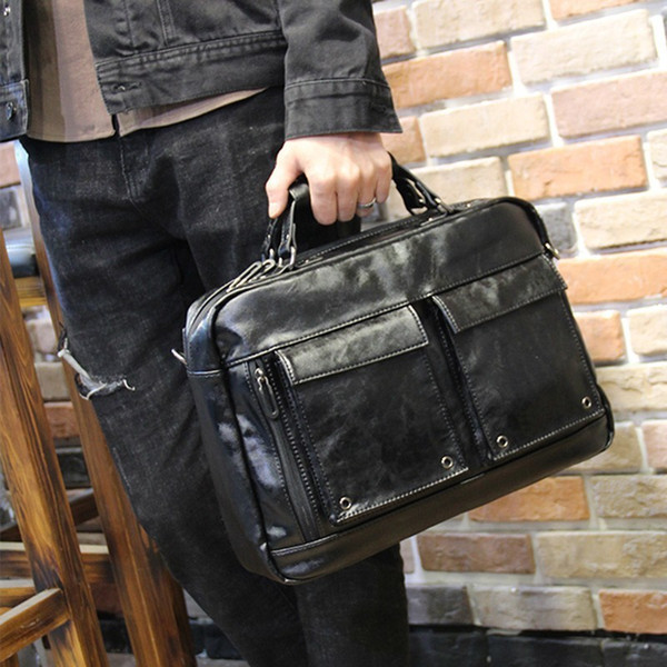 Messenger Bag Men PU Leather Fashion Man Briefcase Laptop Shoulder Crossbody Bags Bolso Hombre Computer Handbags Bolsa Masculina