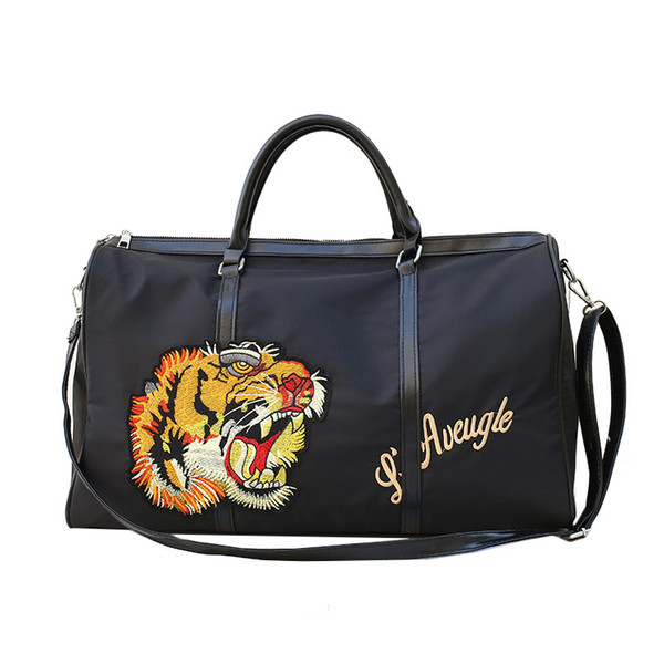 2019 fashion short-distance large-capacity travel bag men and women portable fitness bag tide single shoulder diagonal tiger head bag