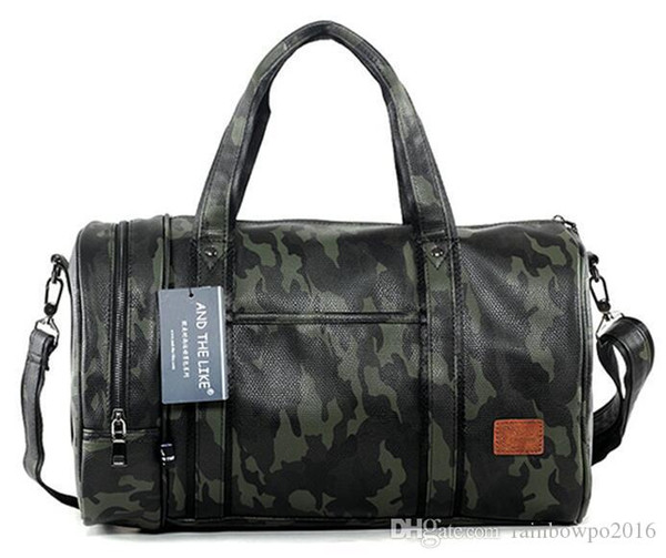 Factory outlet brand mens bag Camo high-capacity portable satchel leisure travel bag Korean fashion camouflage leather hand bag