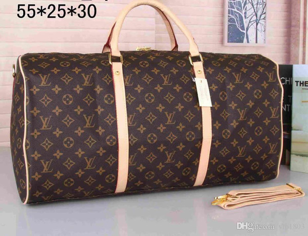 54CM Large Capacity Women Travel Bags Famous Classical Design 2018 Sale High Quality Men Shoulder Duffel Bags Carry on Luggage Without Lock