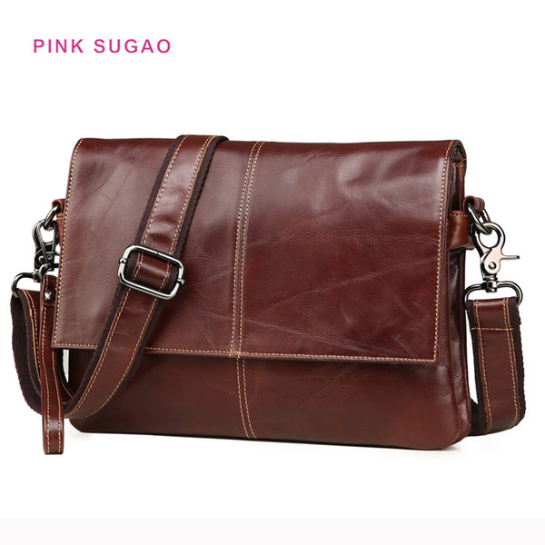 Pink sugao men shoulder bags designer purses hot sales crossbody bag 2022new fashion messenger bag first class cow leather bag high quality