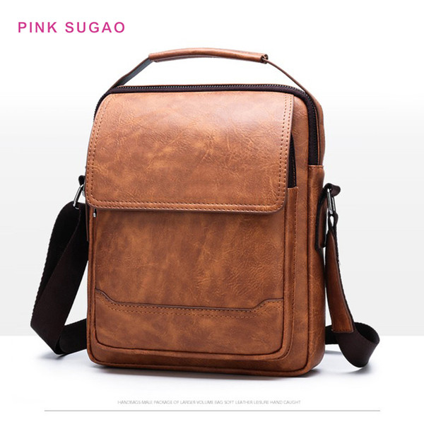 Pink sugao briefcase men messenger bags Jepletter print luxury designer crossbody shoulder bag man business bags pu leather 9 color choose