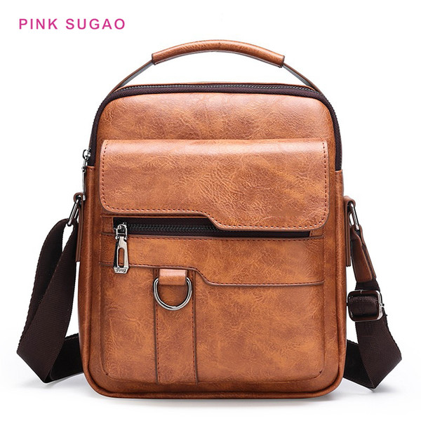 Pink sugao briefcase men messenger bags Jepletter print luxury designer crossbody shoulder bag man business bags pu leather designer bags