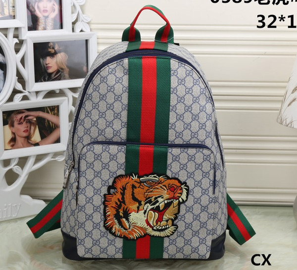 G*G Men Women Backpack Fashion Embroidery Tiger Cat head Designer Luxury Brand Unisex Designer traveling backpack