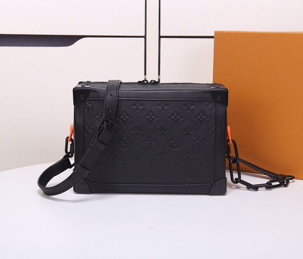 2019 Newest stlye Soft Trunk Box package Taurillon Monogrram cowhide messenger bag Single shoulder bag man Cross body Bags MISTON-MD M53288