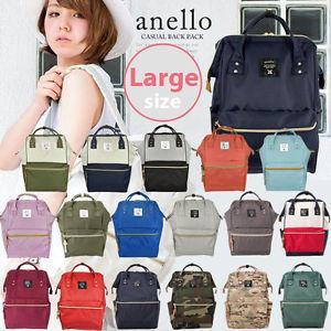 Japan Anello Original Backpack Rucksack Unisex Canvas Quality School Bag Campus Big Size 20 colors to choose