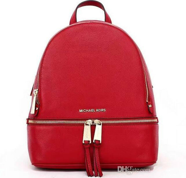 High-quality new backpacks designer 2018 fashion women lady black red rucksack bag charms Fashion messenger bag free shipping