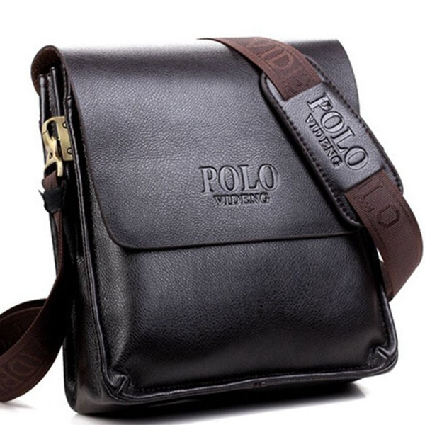 Men Polo Messenger Bags Pu Leather Men's Crossbody Bags Brand Quality Shoulder For Men Handbags Business Briefcases HT007