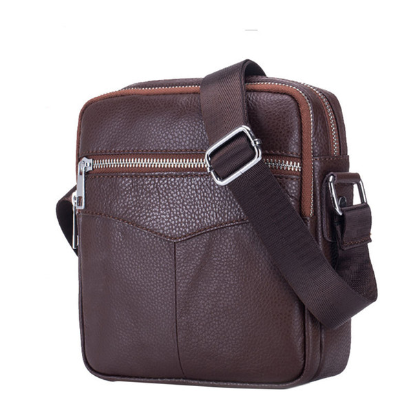 Cow Genuine Leather Messenger Bags Men Travel Business Crossbody Shoulder Bag for Man Sacoche Homme Bolsa Masculina