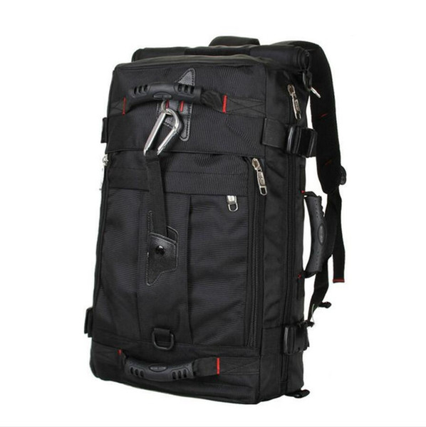 Brand Design Men's Travel Bags Fashion Men Backpacks Men's Multi-purpose Travel Backpack Black Multifunction Shoulder Bag