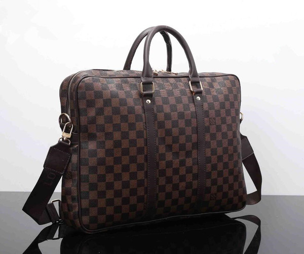 Brand Briefcase Simple Mens PU Leather Briefcase Solid Large Business Man Bag Laptop Bag Messenger Bag for Men