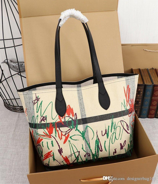 New Fashion Luxury Designer Woman Handbag Cross Bags Shoulder Genuine Leather High Quality Tote bag Burlap leather two-in-one Chest bag 54cm