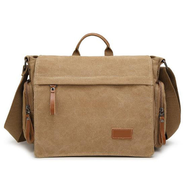 2018 New men bag flip bag men single shoulder simple canvas leisure sports bag thickening men's Satchel free shipping