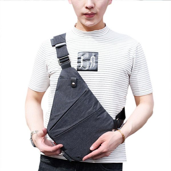 Men Sling Casual Bag Messenger Anti Theft Oblique Cross Bag Chest Bag Pack Single Shoulder Pack with Magnetic Buckle