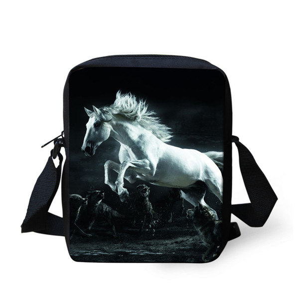 Horse printing Messenger Bag Customized Shoulder Bag for all age group Sling bag for school travel sports g