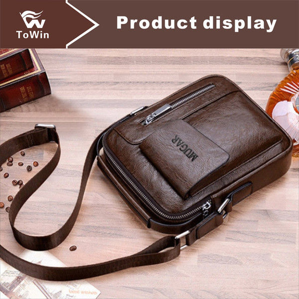 Men Briefcases Classic Messenger Bags Man Business Single Shoulder Bags Handbags Microfiber Leather Crossbody Bag Wallet 2019 Wholesale