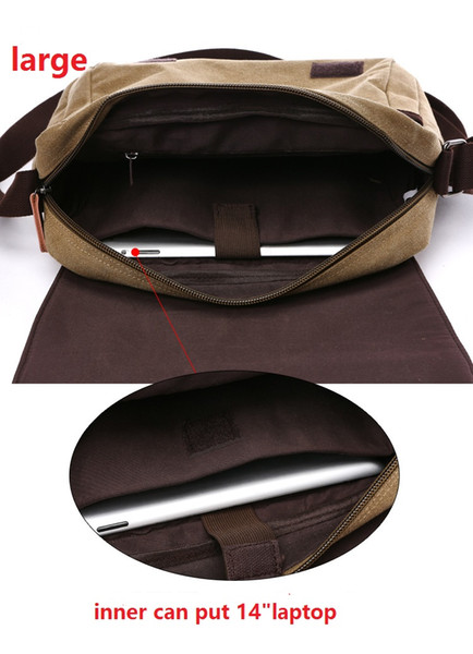 Hotsale casual canvas messenger bags Mens Laptop bag Crossbody bag Ipad canvas day packs for young men new hotsale