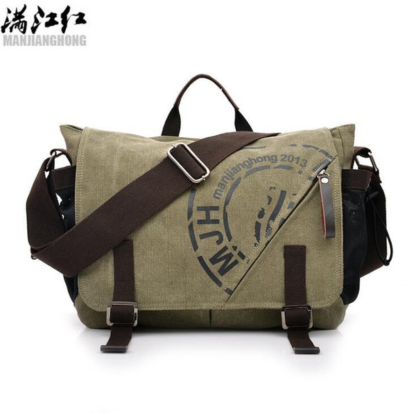 Wholesale brand men handbag high quality wear-resistant canva shoulder bag outdoor leisure belts decorated men Messenger bag fashion printed