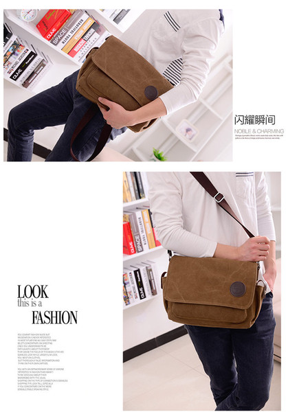 Sports Outdoor Canvas Bag Men's One Shoulder Slant Bag Korean Leisure Men's Bag